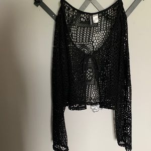 Black lace like cover up